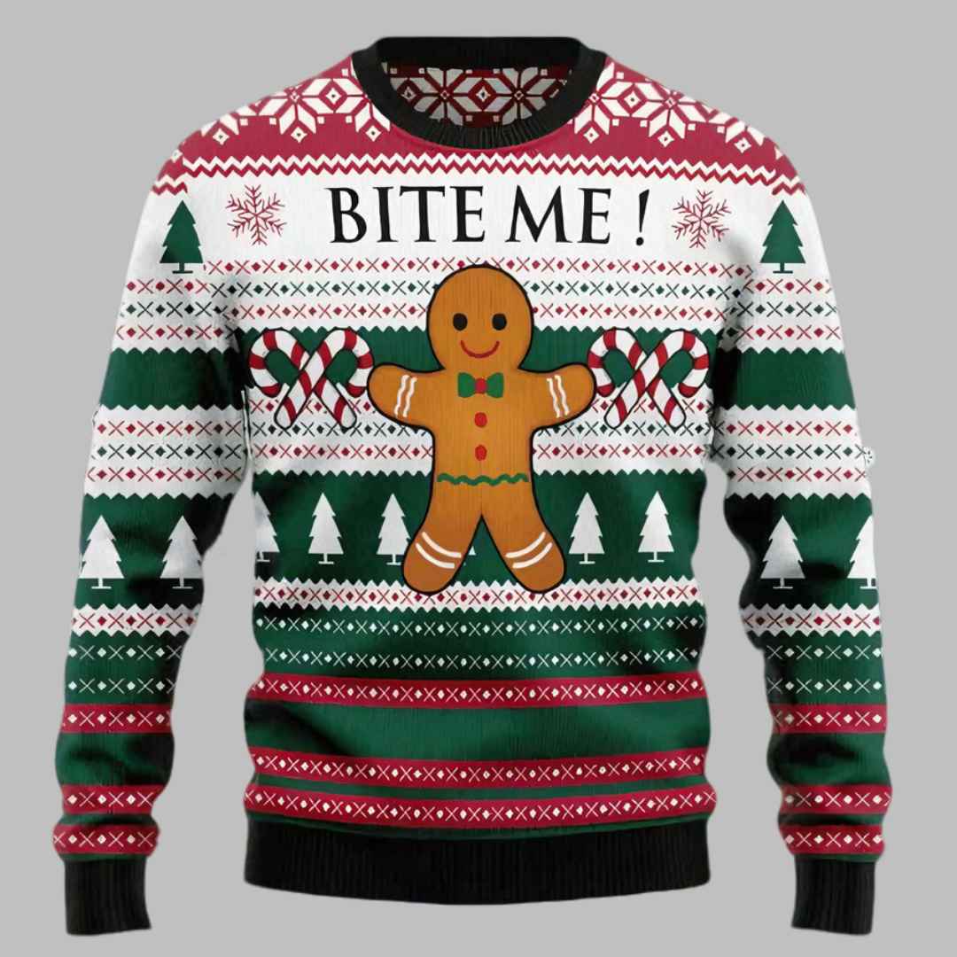 Christmas Cookies Bite Me Ugly Christmas Sweater Christmas Cookies Bite Me Ugly Christmas Sweater
