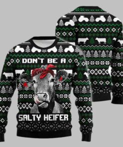 Christmas Cow Salty Heifer Ugly Christmas Sweater