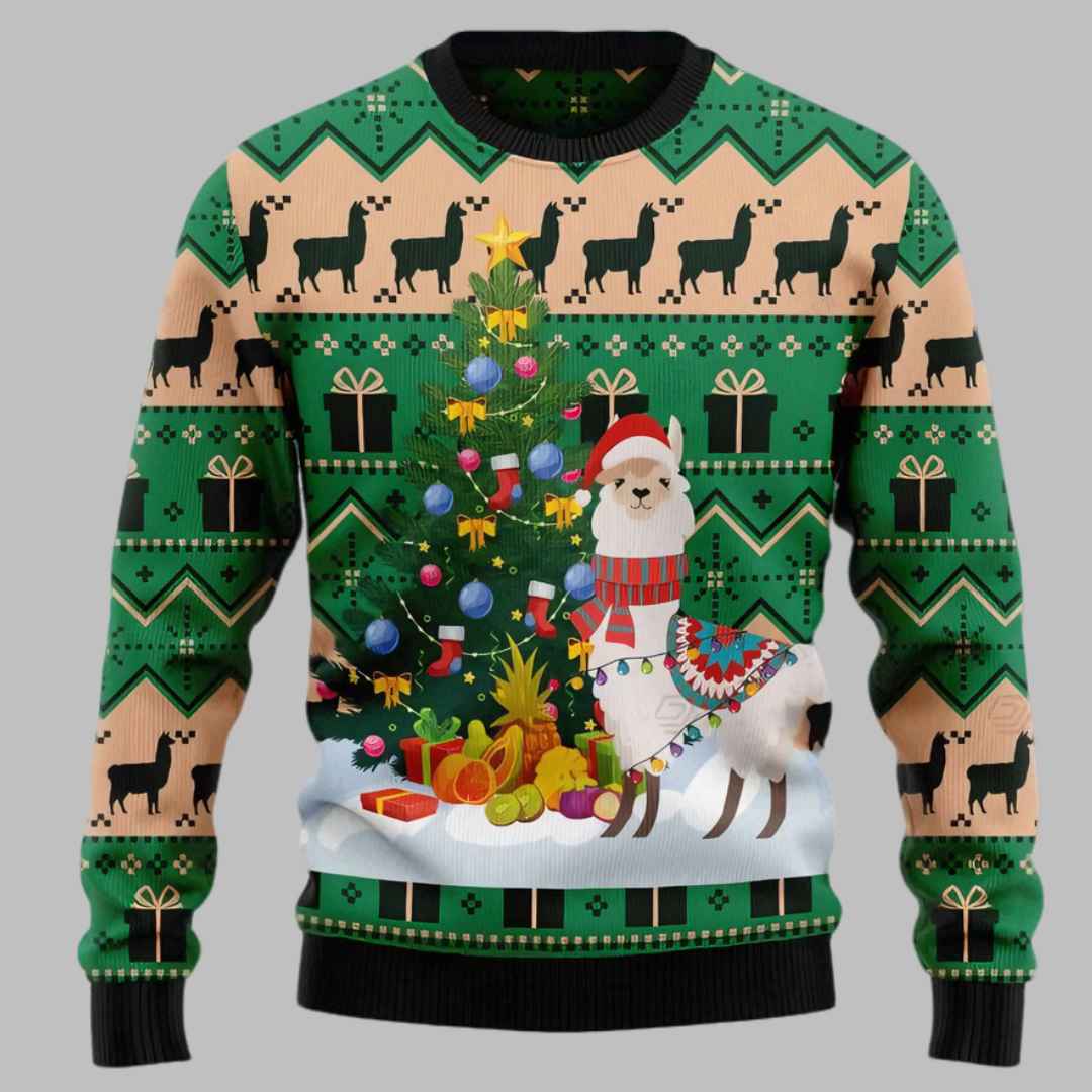 Christmas Tree Llama Ugly Christmas Sweater Christmas Tree Llama Ugly Christmas Sweater