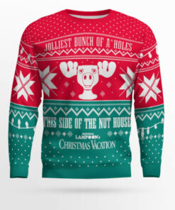 Christmas Vacation Jolliest Bunch of A*Holes Red and Green Ugly Christmas Sweater