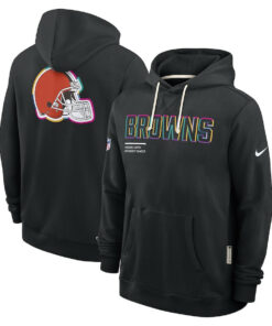 Cleveland Browns Black 2025 Crucial Catch Sideline Standard Issue Hoodie