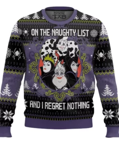 Disney Villains On The Naughty List Ugly Sweater