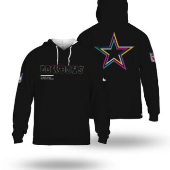 Dallas Cowboys Black 2025 Crucial Catch Sideline Standard Issue Hoodie