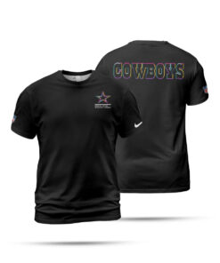 Dallas Cowboys Black 2025 Crucial Catch Sideline Standard Issue T-Shirt