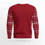 Dogs Playing Poker Christmas Ugly Sweater Red