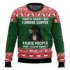 Black Cat Drink Coffee Ugly Christmas Sweater, Xmas Gifts 7 Black Cat Drink Coffee Ugly Christmas Sweater, Xmas Gifts