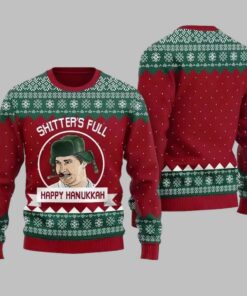 Eddie Griswold Shitter's Full Happy Hanukkah Ugly Christmas Sweater