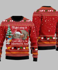 Elephant I?ll Get Over It Ugly Christmas Sweater