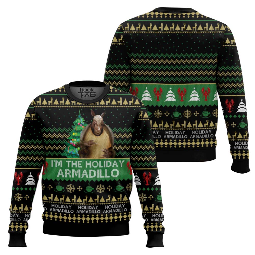 FRI011123LNQ3VKHmk1.jpg Friends I'm The Holiday Armadillo Ross Ugly Christmas Sweater