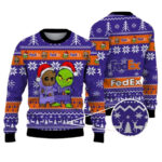 Fedex Best Friends Baby Groot And Grinch Ugly Christmas Sweater