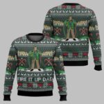 Fire It Up Dad Clark Griswold Ugly Christmas Sweater