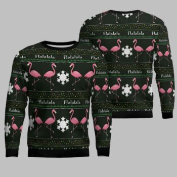 Flamingo Flalala Ugly Christmas Sweater