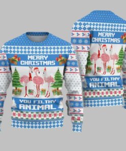 Flamingo Merry Christmas You Filthy Animal Ugly Christmas