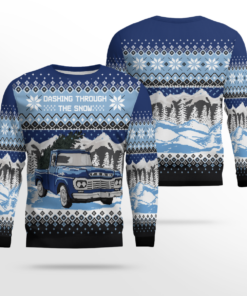 Ford Dashing Through the Snow Ugly Christmas Sweater 1 Ford Dashing Through the Snow Ugly Christmas Sweater