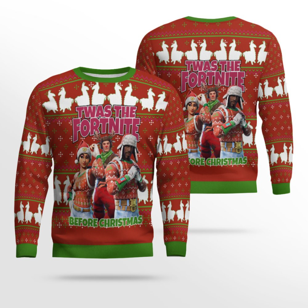 Fortnite Twas Night Ugly Christmas Sweater Fortnite Twas Night Ugly Christmas Sweater