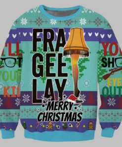 Fragile Leg Lamp Gra Gee Lay Ugly Christmas Sweater