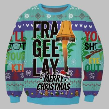 Fragile Leg Lamp Gra Gee Lay Ugly Christmas Sweater