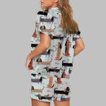 Funny Dachshund Art Print Pajama Set