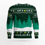 Funny Deck The Hall Pickleball Santa Ugly Christmas Sweater