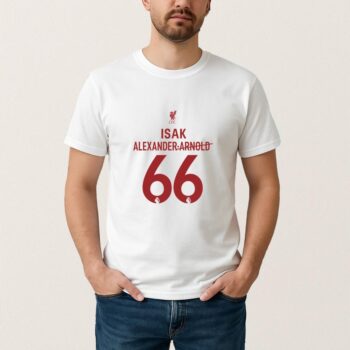 Funny Liverpool Isak 66 Jersey Shirt Premier League Football Shirt 2025