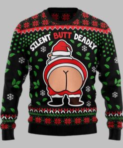 Funny Silent Butt Deadly Santa Ugly Christmas Sweater