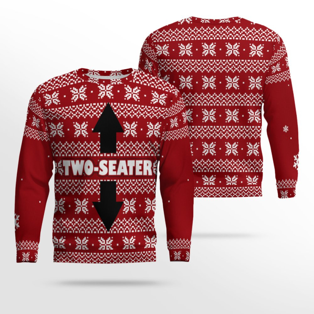 Funny Two- Seater Ugly Christmas Sweater