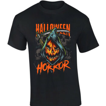 Halloween Horror Pumpkin Grim Reaper T-Shirt
