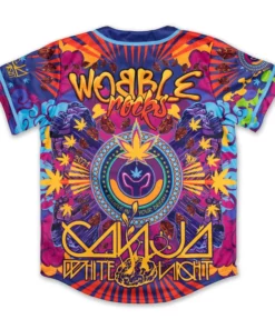Ganja White Night Wobble Rocks Baseball Jersey