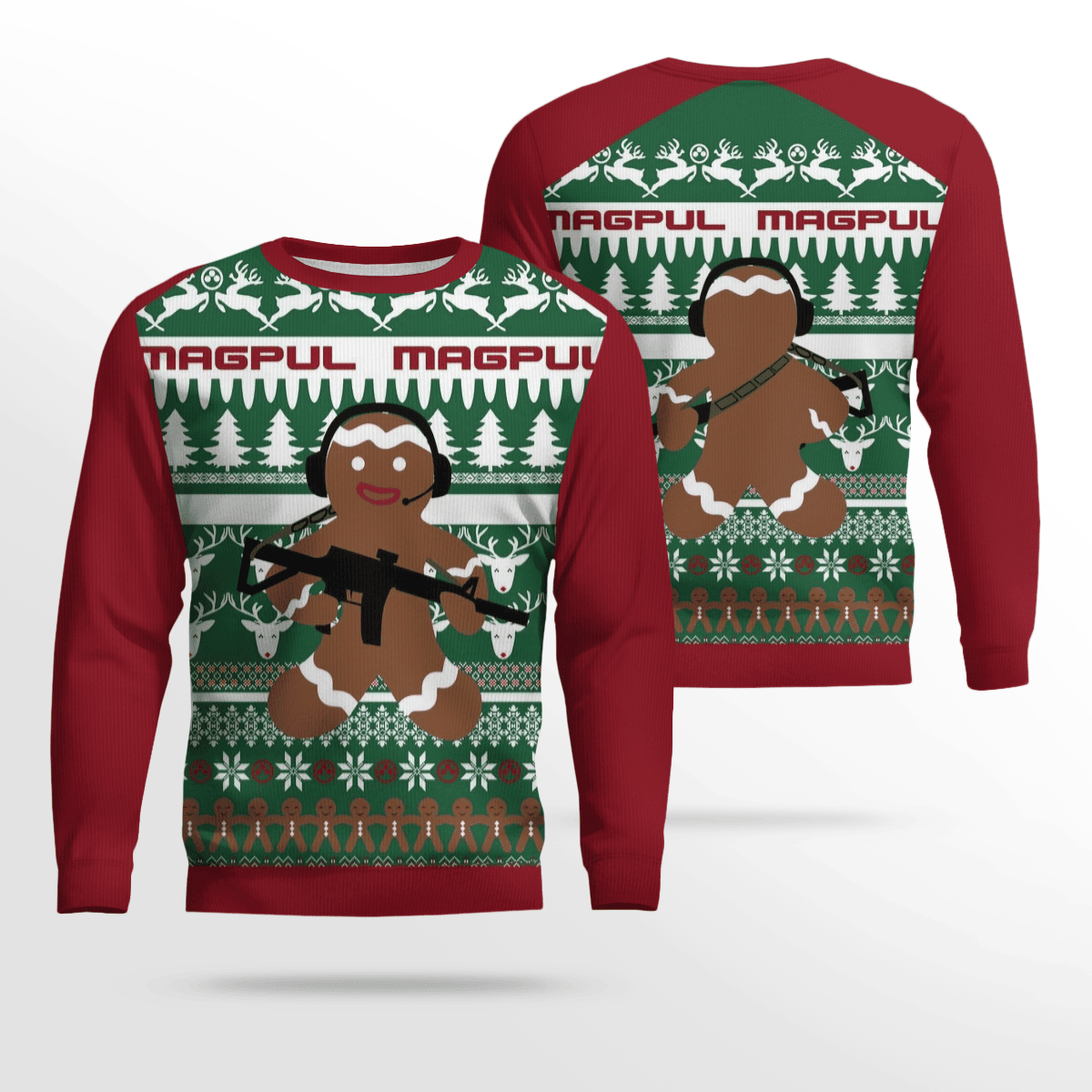 GingerBread Gun Ugly Christmas Sweater