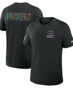 Green Bay Packers Black 2025 Crucial Catch T-Shirt