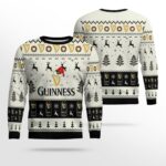 Guinness Reindeer Snowy Night Ugly Sweater