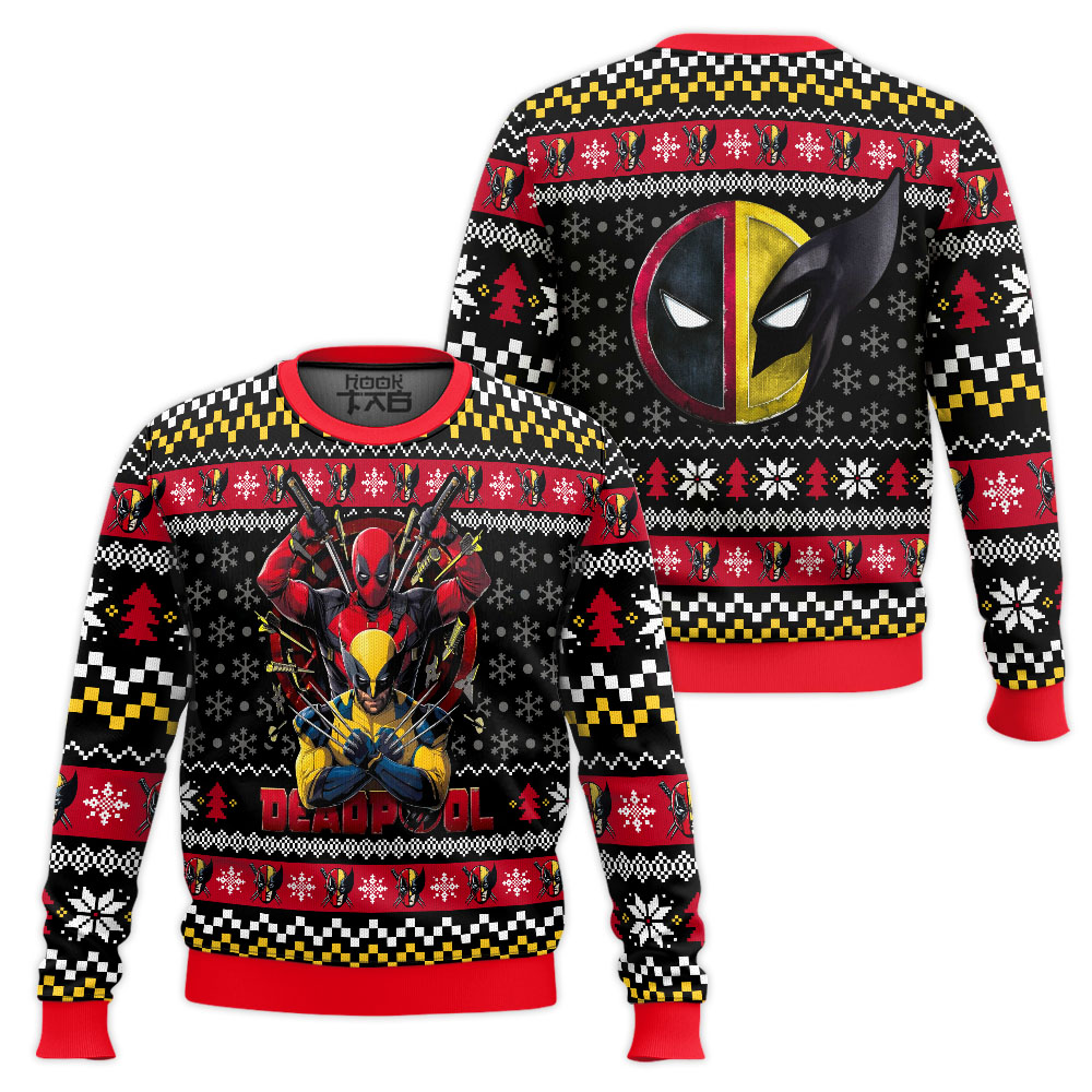 HLW120824TTT1X1-mk1_x2.jpg Deadpool X Wolverine Ugly Christmas Sweater