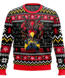 Deadpool X Wolverine Ugly Christmas Sweater