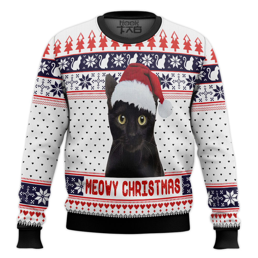 HM97YPR60MHM-mk2.jpg Meowy Christmas Cat With Santa Hat Ugly Christmas Sweater