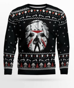 Halloween Jason Voorhees Ugly Christmas Sweater 1 Halloween Jason Voorhees Ugly Christmas Sweater