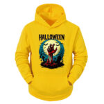 Halloween Zombie Hand Rising From Grave Yellow T-Shirt