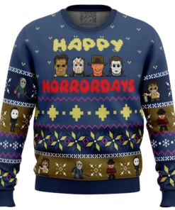 Happy Horrordays Halloween Ugly Christmas Sweater