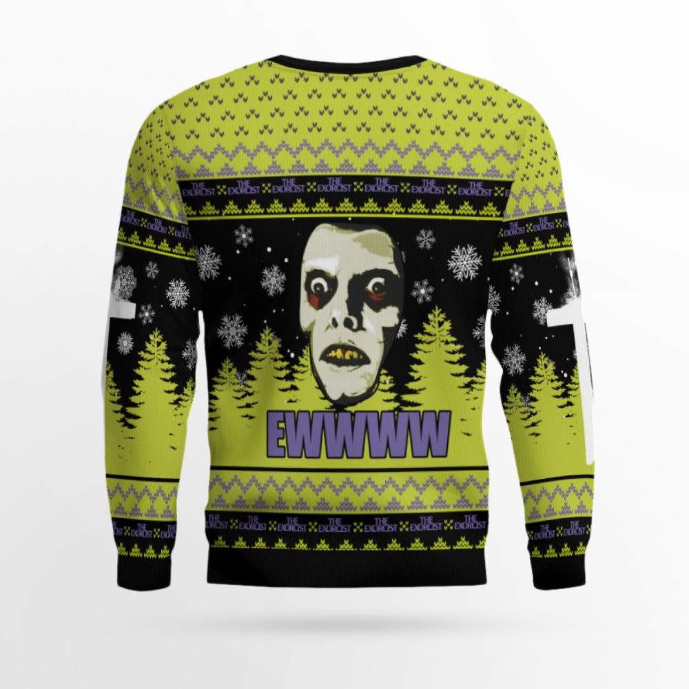 Hawk Tuah The Exorcist Horror Ugly Sweater Hawk Tuah The Exorcist Horror Ugly Sweater