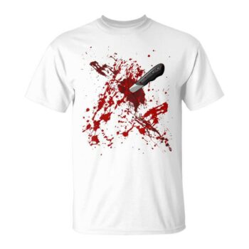 Horror Halloween Knife Blood Splatter Hoodie