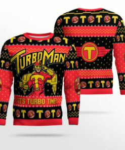 It's Turbo Time! Turbo Man Jingle All the Way Ugly Sweater