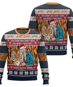 Joe Exotic Tiger King Bet That B! Didn?t Send You A Card Chirsmas Ugly Christmas Sweater 2 Joe Exotic Tiger King Bet That B! Didn?t Send You A Card Chirsmas Ugly Christmas Sweater