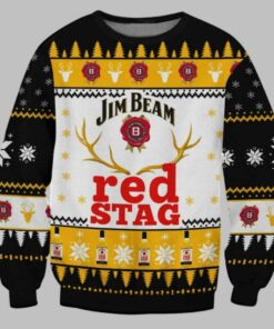 Jim Beam Red Stag Whiskey Ugly Christmas Sweater