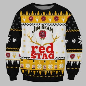 Jim Beam Red Stag Whiskey Ugly Christmas Sweater