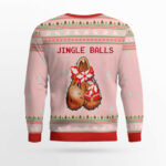 Jingle Balls Funny Ugly Christmas Sweater Powder Pink