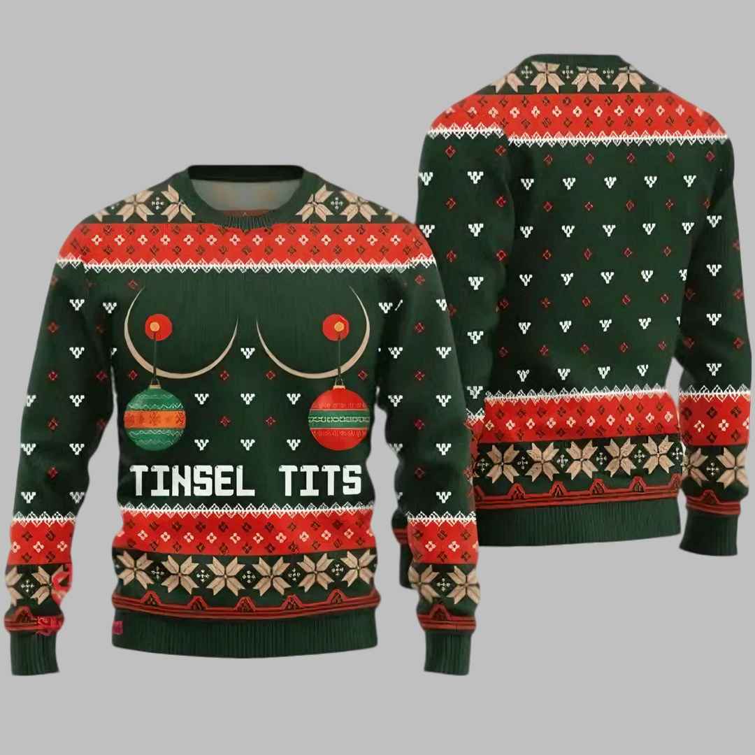 Jingle Balls Tinsel Tits Ugly Christmas Sweater Jingle Balls Tinsel Tits Ugly Christmas Sweater