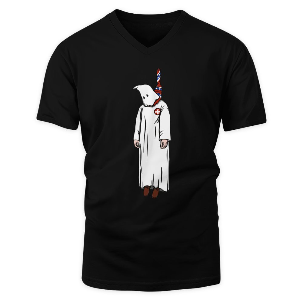 Kill The Klan Ghost Hanging V-Neck T-Shirt Kill The Klan Ghost Hanging V-Neck T-Shirt