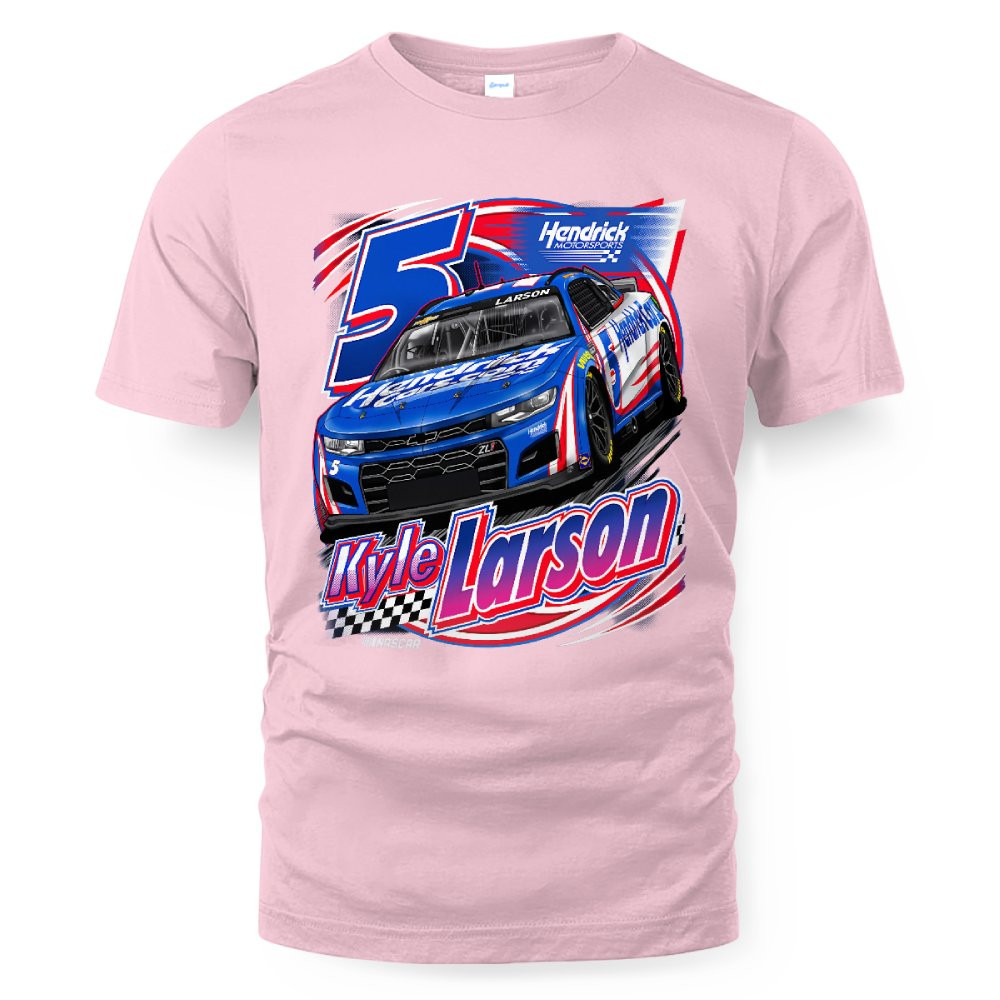 Kyle Larson Hendrick Motorsports Team Collection Pink Car T-Shirt