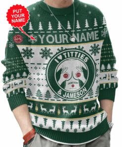 Custom Name Jameson Titties Funny Ugly Sweater 4 Custom Name Jameson Titties Funny Ugly Sweater