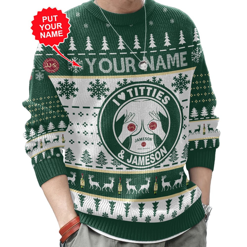 LONG071024JSDKD-MK2.jpg Custom Name Jameson Titties Funny Ugly Sweater