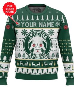 Custom Name Jameson Titties Funny Ugly Sweater